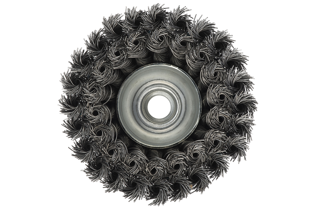 Щетки чашечные двухрядные, кордовая стальная нержавеющая проволока для УШМ (НЕРЖАВЕЙКА)